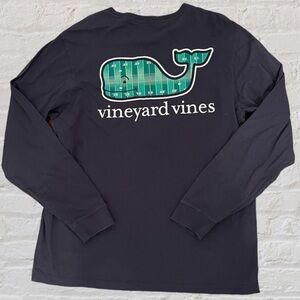 Vineyard Vines Crewneck Long Sleeve Football Field Graphic Tee